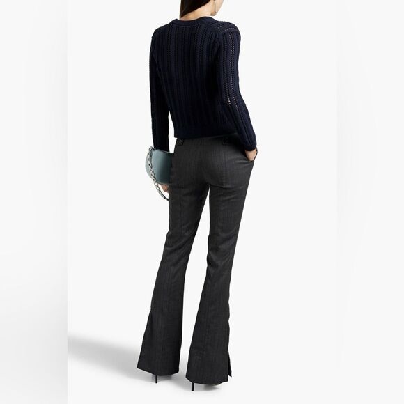 A.L.C. $395 Tilly open-knit cotton-blend cardigan in black - Picture 3 of 12